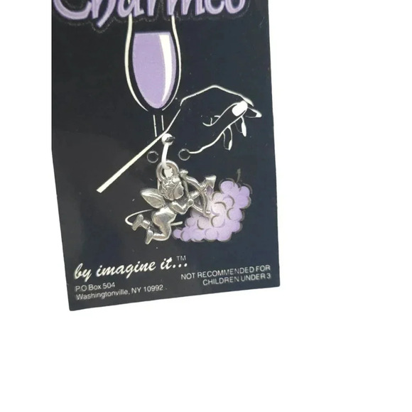 Pewter Cupid Angel Charm Silver Tone Vintage for a Bracelet or Project - Picture 2 of 4